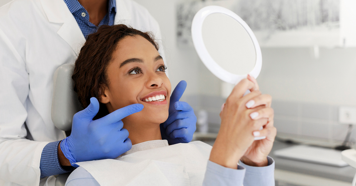 woman at dentist